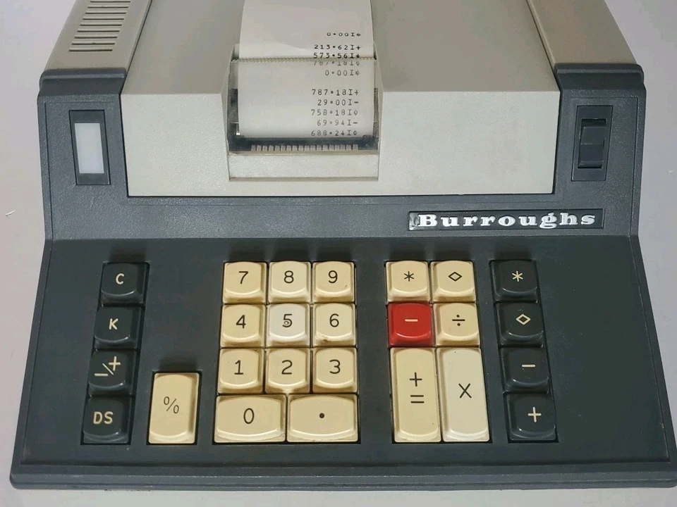 Burroughs Vintage Financial Calculator C2316 Electronic Tested Works - Image 2 of 4