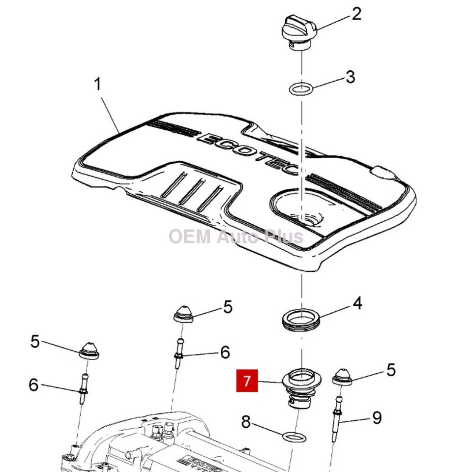 OEM supplier 12589431 Oil Filler Tube Adapter for Malibu 2.4L 2.2L 2008-2014 Foto 2 de 4