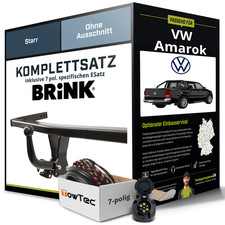 Für VW Amarok Typ 2H,S1B Anhängerkupplung starr +eSatz 7pol 09.2010-05.2022 Set