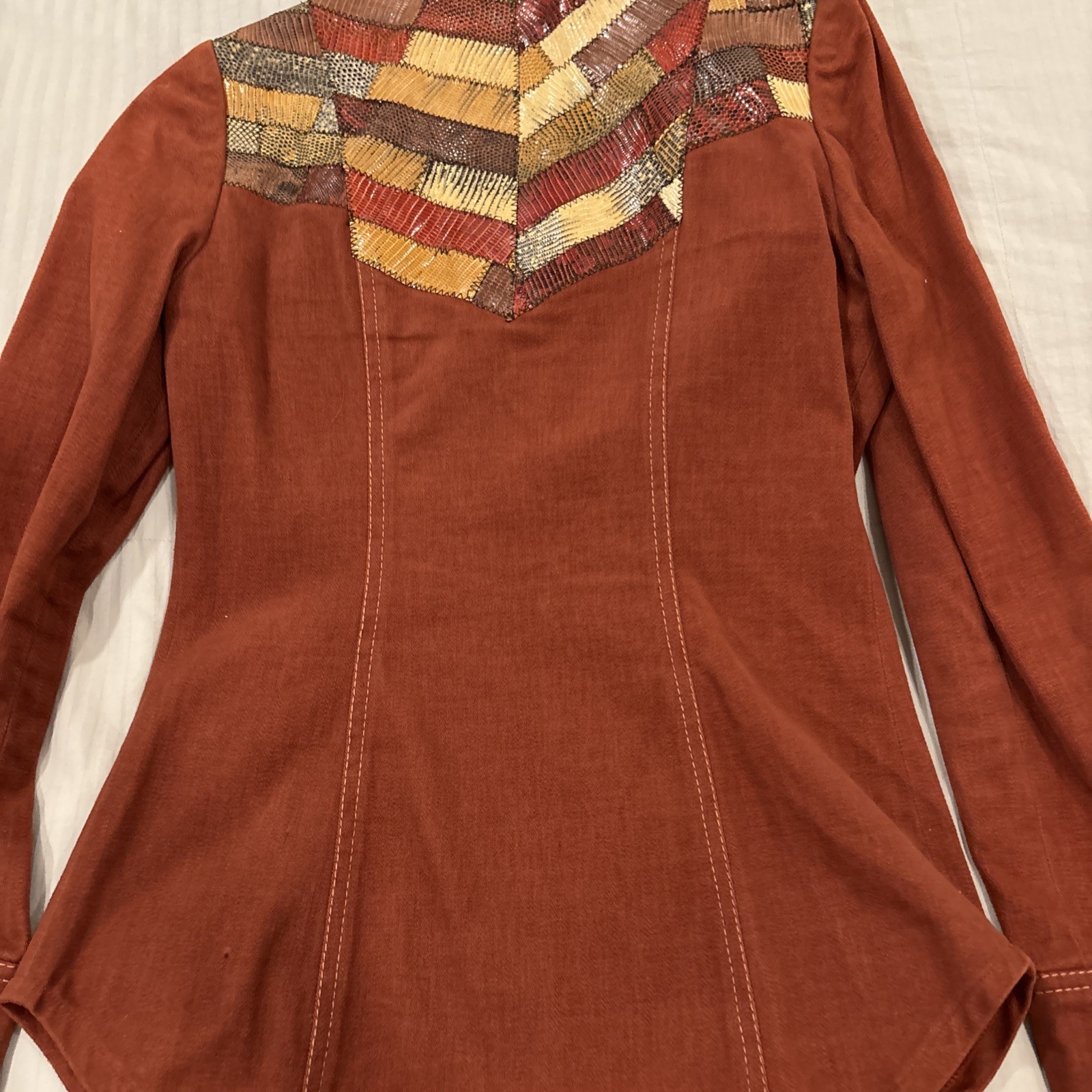 Rare Vintage Patchwork Button Up Shirts- Above Th… - image 16