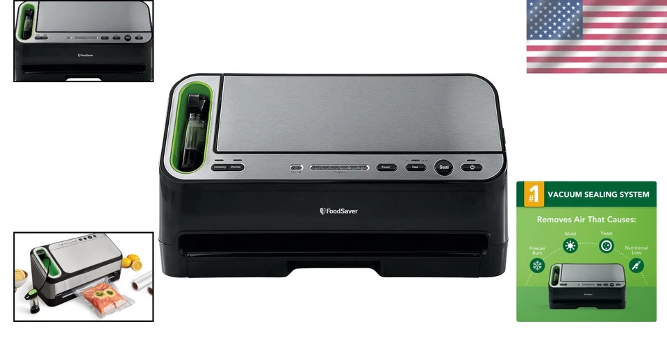 Sellador al vacío con cortador y almacenamiento de rollos Foto 2 de 4