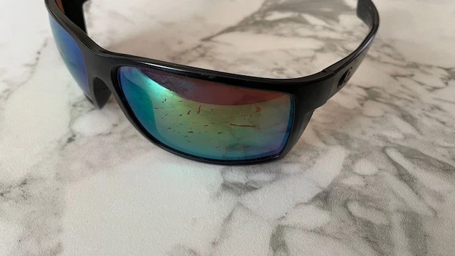 Gafas de sol Costa Reefton marco negro 580P verde espejo 64-15-115 lentes con estuche Foto 4 de 4