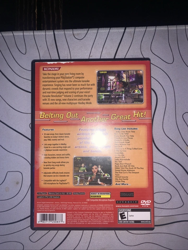 Lot Of Dance Dance Revolution Extreme 2 And Karaoke Revolution Volume 2 Ps2 Good - Image 3 of 4