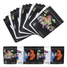100 Pack 3.5g Food-Grade Mylar Bags | Heat Sealable | Smell Proof Zipper