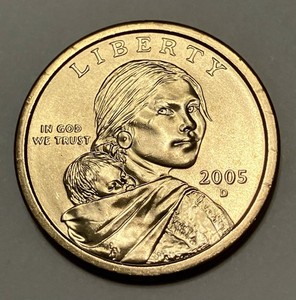 2005 D $1 Uncirculated Native American Dollar Coin from US Mint coin roll!
