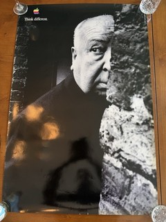 1997 Apple Think Different Alfred Hitchcock Poster Vintage Original 36" x 24"