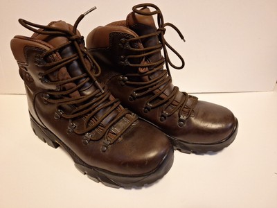 MERRELL Ridge Dark Brown Leather Lace Hiking Boots Vibram Sole Goretex Size 9 M