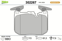 Valeo Bremsbelagsatz Scheibenbremse Essential 302267 FüR BMW F30 F80 3Er Touring