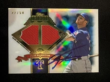 2013 Topps Tribute Josh Hamilton Famous Four Baggers Jersey Relic Auto Autograph