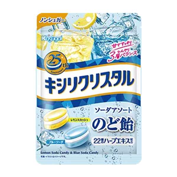 Japan Throat Drops Kasugai Xyli Crystal Soda Assorted Throat Candy 63g × 6 bags
