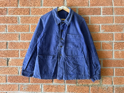 #ad #ad Pit20.5quot; Vintage 60s French SAVO Work Jacket Made in France Chore Coat Rare 50s AU $98.00