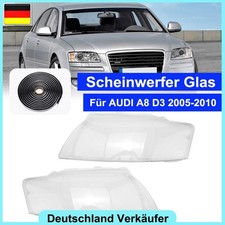 2x Scheinwerferglas Gehäuse Abdeckung L+R Klar 4E0941003BE Für Audi A8 D3 05-10