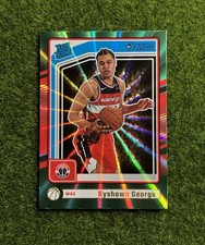 2024 Donruss Kyshawn George Rated Rookie #225 Green Laser Holo Wizards