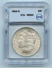 1884-O Morgan Silver Dollar $1 ICG MS64