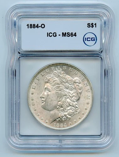 1884-O Morgan Silver Dollar $1 ICG MS64