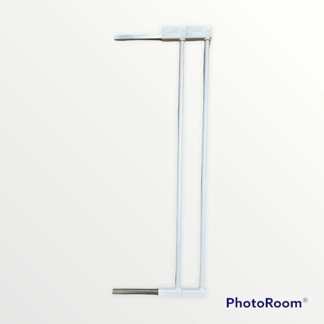 BabyDan Metal Baby Gate Extensions Kit 2 x 6.5cm White USED