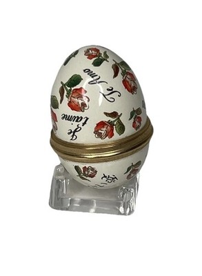Halcyon Days Enamel Trinket Box Miniature Egg  I Love You  Different Languages