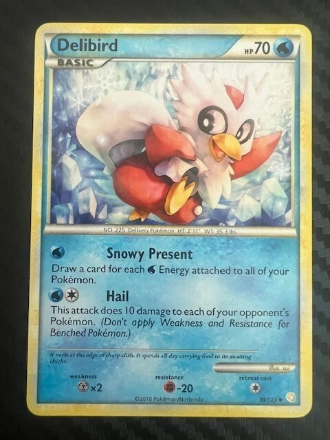 Pokemon TCG Delibird 39/123 Heartgold & Soulsilver Regular VLP
