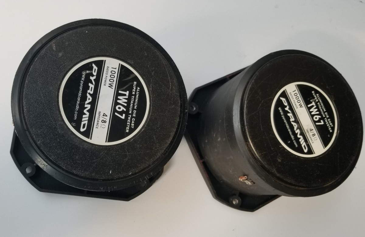 Pair (2) Super Tweeter Pyramid TW67 Heavy Duty Titanium Super 