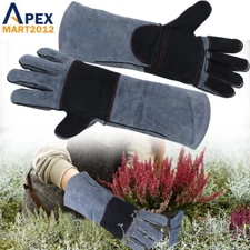 Gardening Gloves Rose Pruning Cactus Puncture Thorn Proof Leather Work Protector