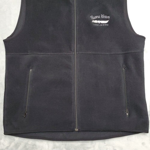 Ruana Knives Vest Mens XL Black Full Zip Embroidered Fleece Outdoors Bonner MT - Picture 2 of 11