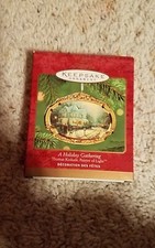 2000 Hallmark Thomas Kinkade Holiday Gathering Keepsake Ornament Porcelain