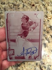 2015 Bowman Chrome Adrian Rondon Auto Printing Plate 1/1 Autograph Rays Rookie