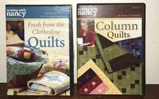 2 Sewing with Nancy Zieman DVDs: Column Quilts/Fresh from the Clothesline Quilts
