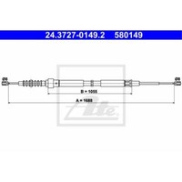 ATE Handbremsseil Bremsseil Hinten FüR VW Golf IV Audi A3 Octavia I Combi