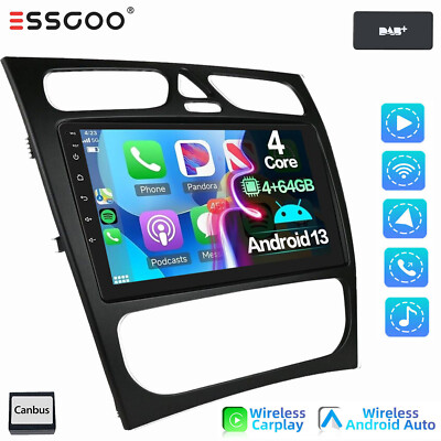 DAB+ Für Mercedes Benz C-Klasse W203 C 180 C 220 4+64G Android 13 Autoradio GPS