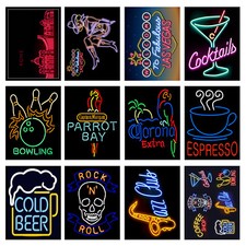 Neon Prints Retro Metal Signs/Plaques Man Cave, Cool Novelty Gift, Home Decor 3