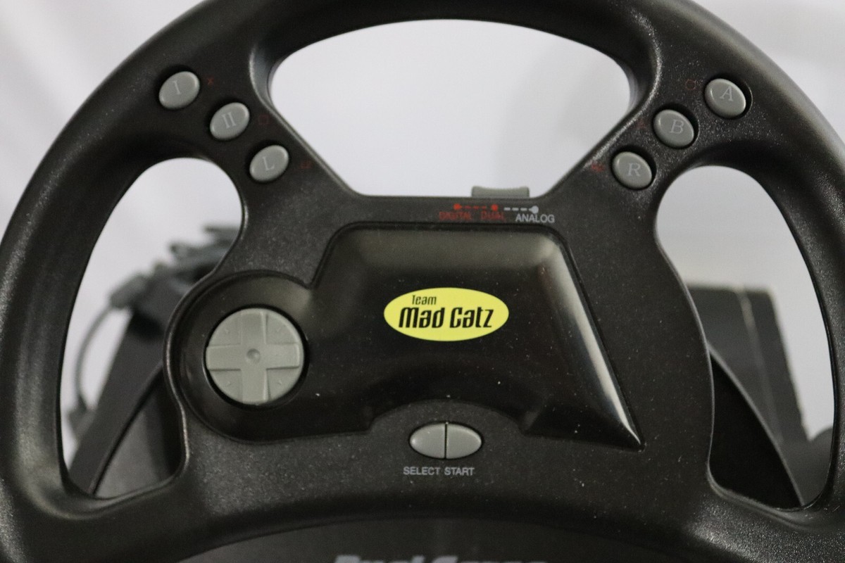Mad Catz Dual Force Analog Digital Playstation Racing Wheel