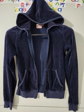 Juicy Couture Sweatshirt Juniors M Zip Hoodie Velour Cotton Blend Y2K USA READ