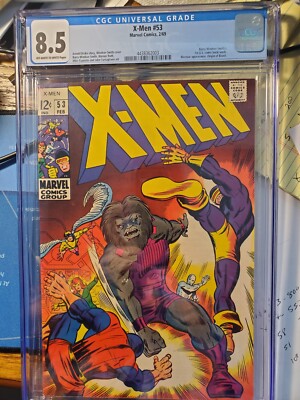 X-Men #53 CGC 8.5, Origin of Beast, 1st Barry Windsor-Smith Work 2/69