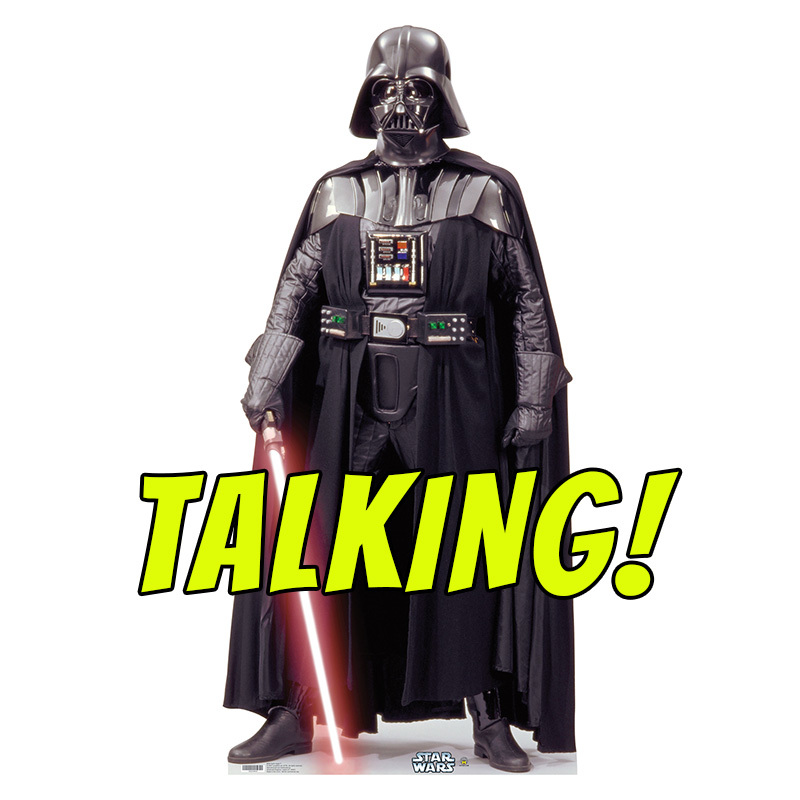 DARTH VADER TALKING Star Wars Lifesize CARDBOARD CUTOUT Standup
