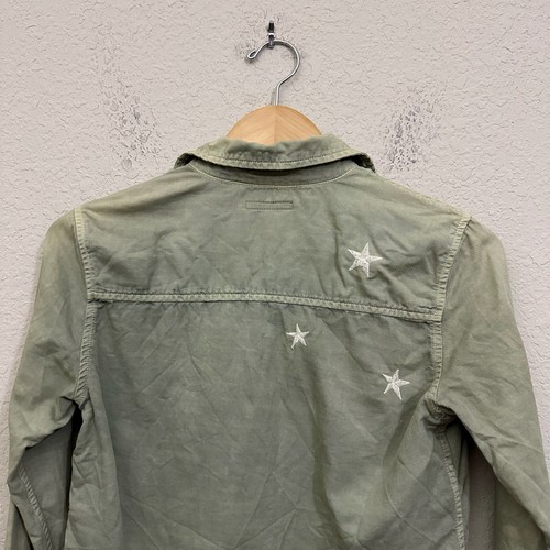 MOTHER The Trooper Shirt Womens Sz XS Green Freedom Stars Button-Down *FLAWED* - Picture 14 of 18