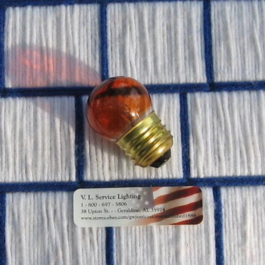 NEW BOX of 25 AMBER transparent ORANGE 130V S11 LIGHT BULB 7 &1/2 WATT 7.5s11 - Image 4 of 4