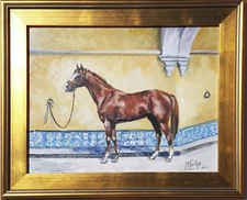 "Chestnut Spanish Horse"  oil on canvas, by Irek T. Szelag