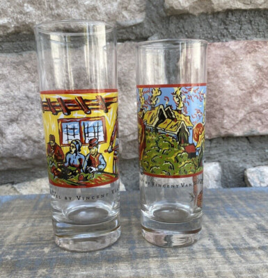 VINCENT VAN GOGH Spirits Glasses Wild Apple, Raspberry -2 Sizes Barwar- Set of 2