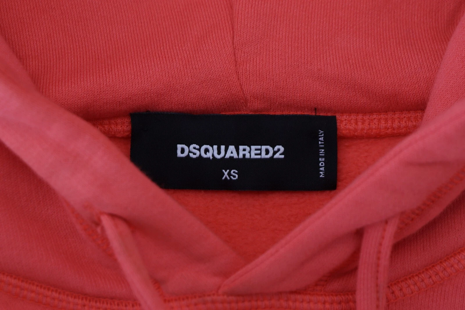 Felpa con cappuccio DSQUARED2 Maglione Rosa Stampa Logo Cotone IT38 US4 XS 610usd