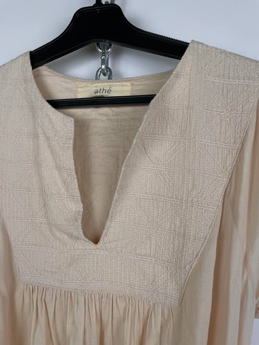 Vanessa Bruno athe womens dress cotton beige made in India size M - Picture 4 of 7