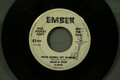 rare 45 record Dean & Jean We're gonna get Married R&B Ember promo