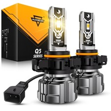 Auxbeam 5202 2504 Led Fog Light Bulbs Kit Amber 3000k Super Bright 20000lm 60w