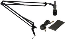 Mackie EM-89D Studio Recording Dynamic Microphone Mic Cable 40" Boom Arm