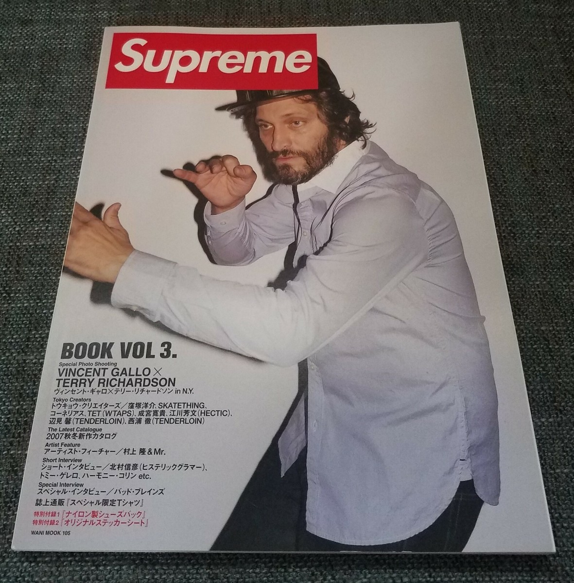 Supreme Book Vol. 3 Vincent Gallo with Multi-Bag and
