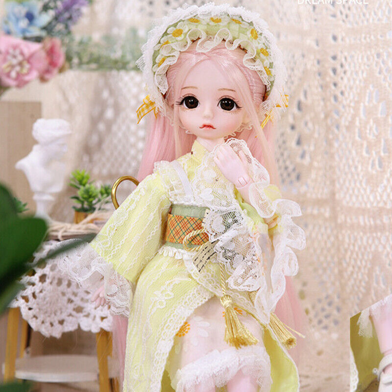 28cm BJD Doll 1/6 Ball Jointed Girl Full Set Yellow Clothes 28cm BJD Doll 1/6 Ball Jointed Girl Full Set Yellow Clothes