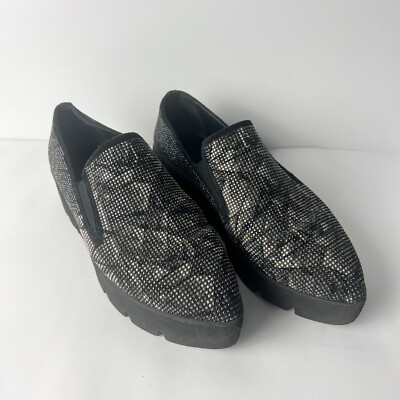 Vic Matie Black Rhinestone Pointed Toe Slip On Shoes Womens Size 37