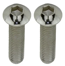 2 ALTALINE BICYCLE BRAKE CANTILEVER MOUNTING BOLT M6 X 25MM CHROME.
