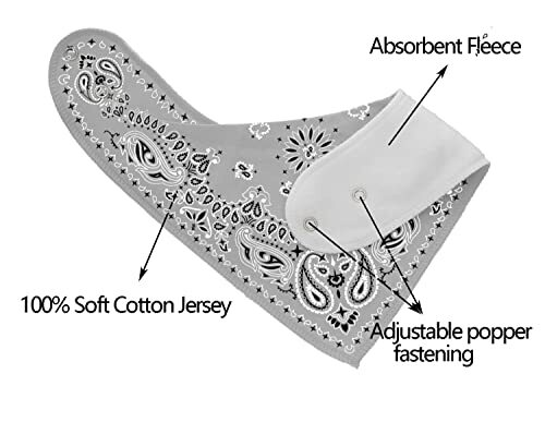 10 Pc Baby Triangle Bandana Bibs for Boys Girls for Drool Teething Eating Snaps - Picture 5 of 6
