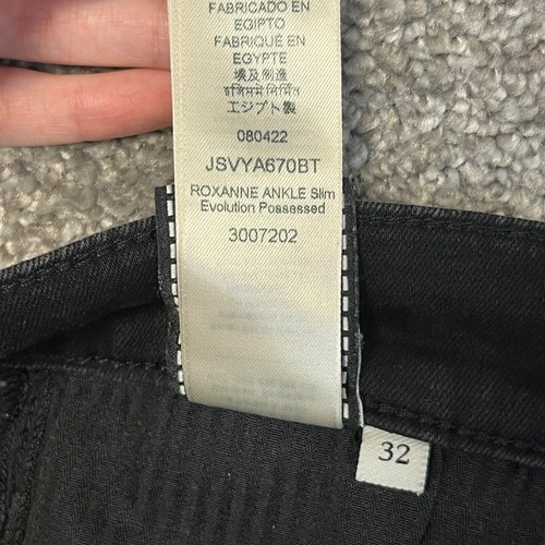 Womens Jeans Ankle Straight Grey Stretch Denim 7 For All Mankind Roxanne W32 L26 - Picture 12 of 12
